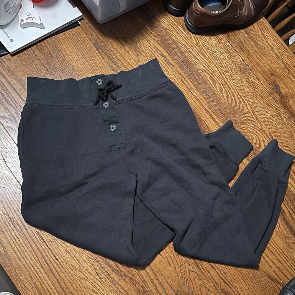 T Alexander Wang Button Fly Jogger Black Women's Size Large